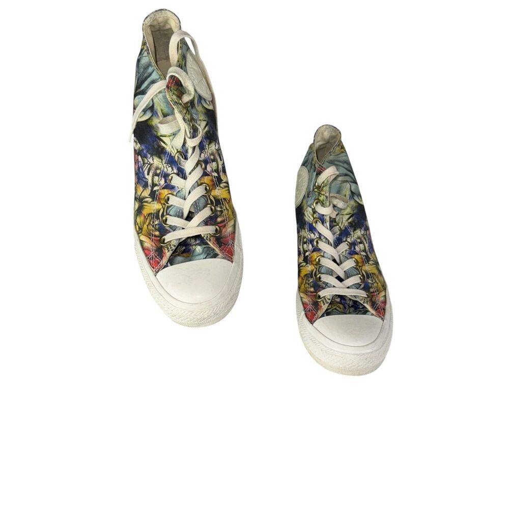 Converse Chuck‎ Taylor All Star Lux Hi Hidden Heel Floral Wedge Size 8.5